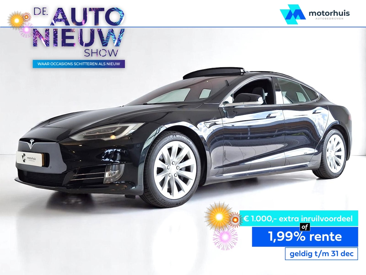 Tesla Model S - 75 kWh 75D 334pk AWD S SOH 90% PANO LEDER LMV - AutoWereld.nl