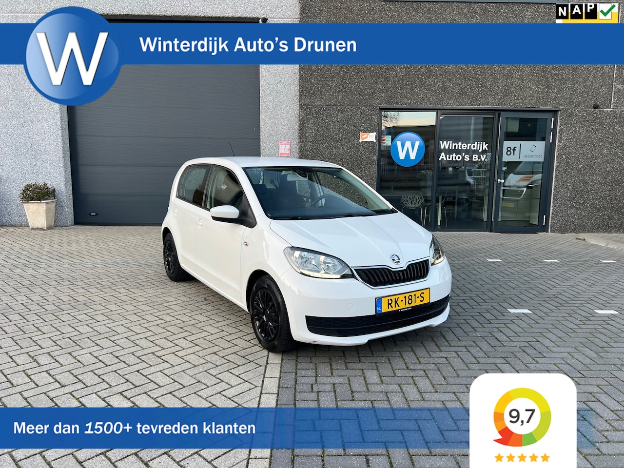 Skoda Citigo - 1.0 Airco, 5Drs, Parksensoren, Bluetooth, Wit - AutoWereld.nl