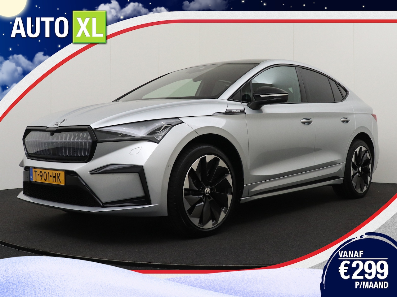 Skoda Enyaq Coupé iV - 80 Kwh Sportline Pano-Dak Elek. Trekhaak 20'LMV Dodehoek - AutoWereld.nl