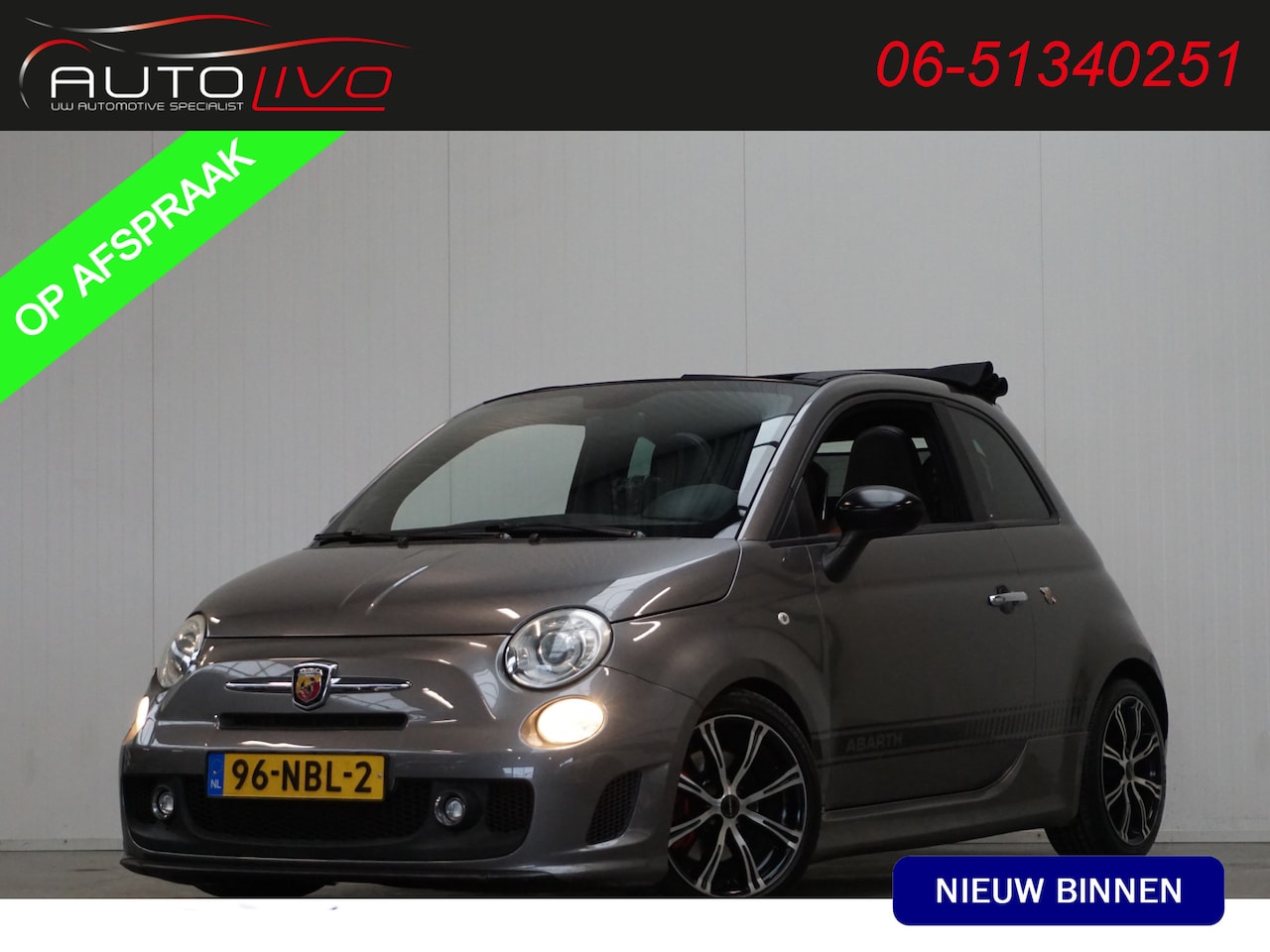 Fiat 500 C - 1.4-16V Abarth 140 PK! AUTOMAAT! CABRIO! BOM VOL! - AutoWereld.nl