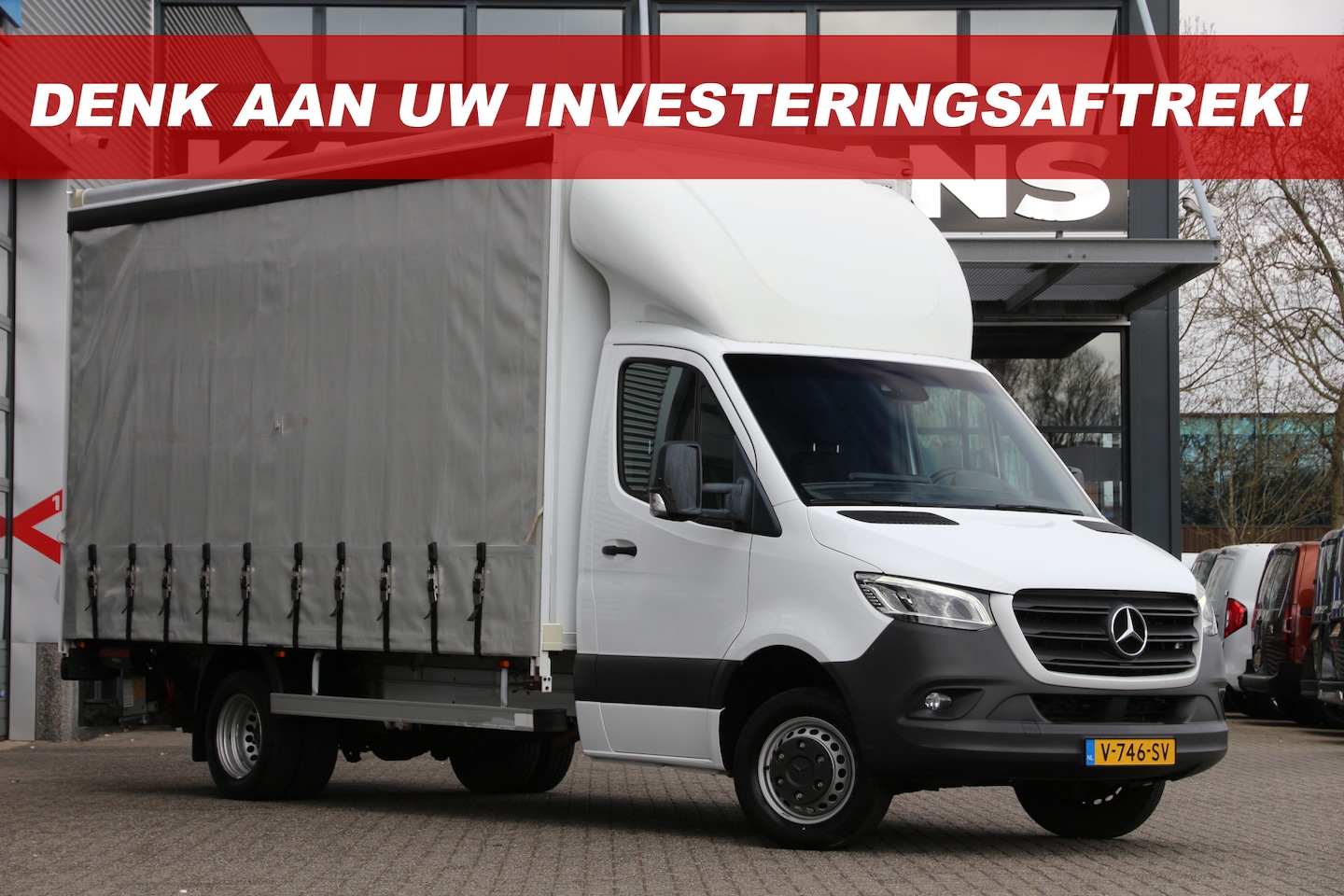 Mercedes-Benz Sprinter - 516 CDI | Aut. | Zeilenwagen | 440x213x232 | Laadklep | Clima.. - AutoWereld.nl