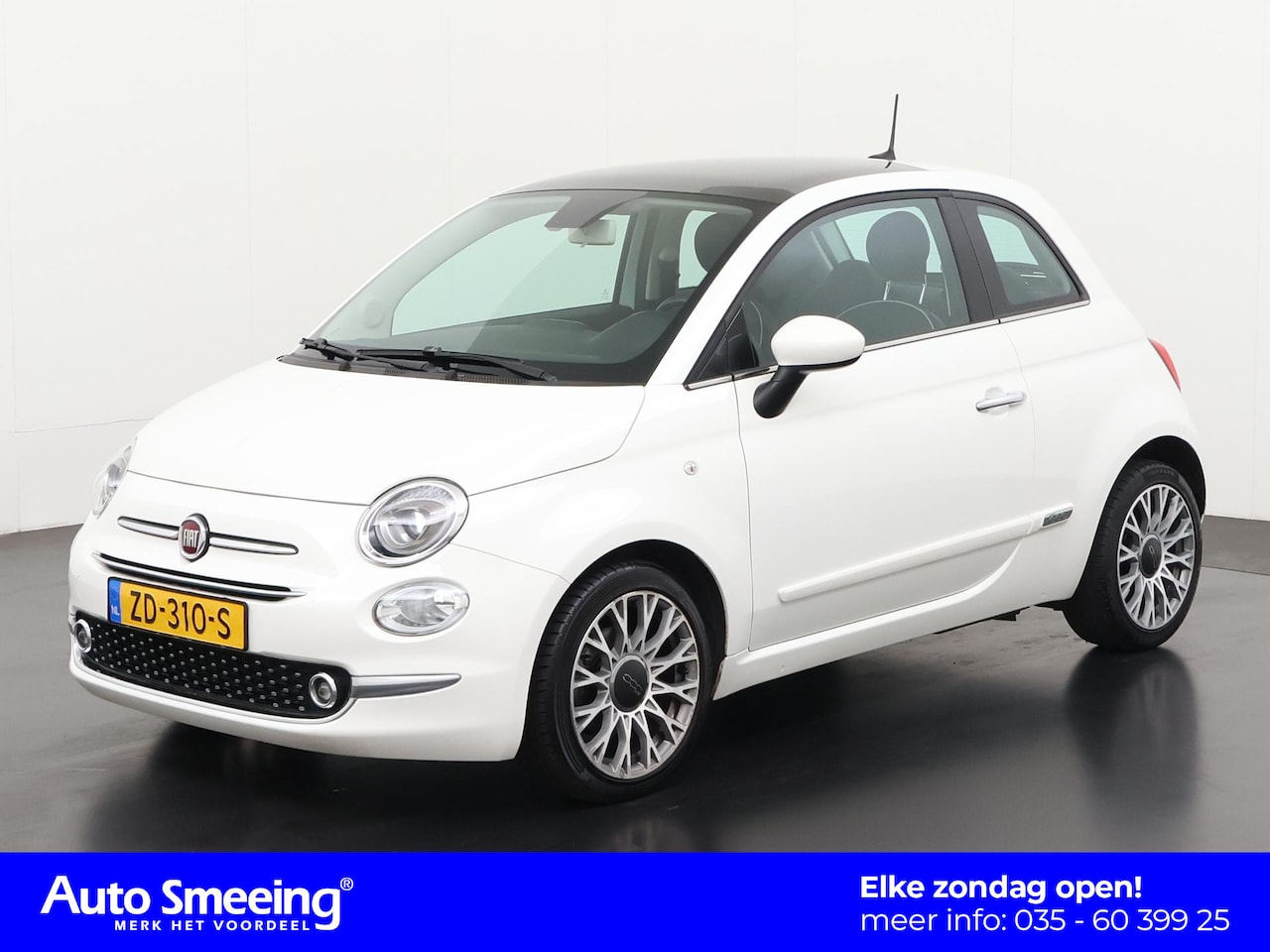 Fiat 500 - 0.9 TwinAir Turbo Lounge Automaat | Panoramadak | Navigatie | Lichtmetalen Velgen | Zondag - AutoWereld.nl