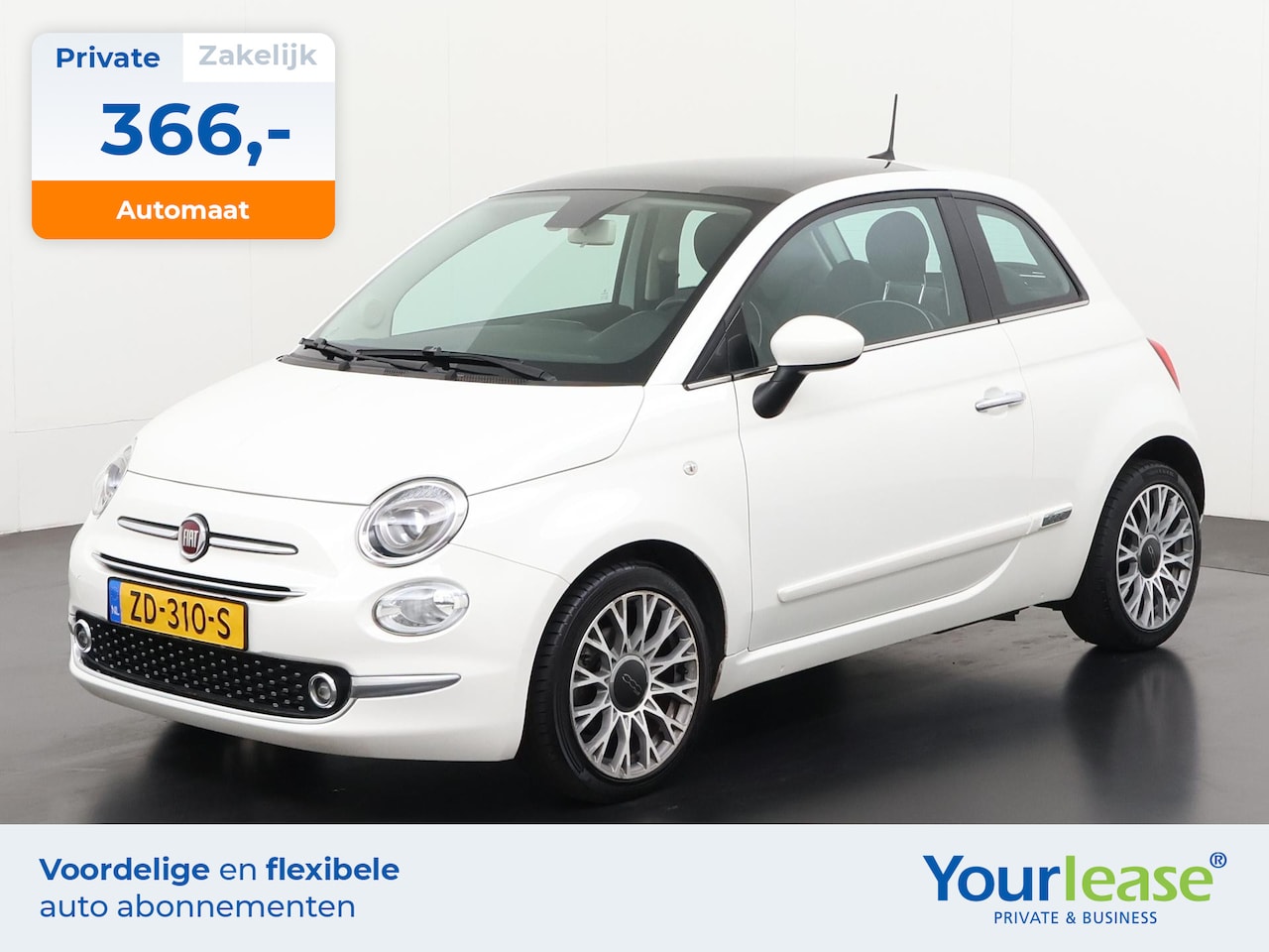 Fiat 500 - 0.9 TwinAir Turbo Lounge Automaat | All-in 366,- Private Lease | Direct uit voorraad - AutoWereld.nl