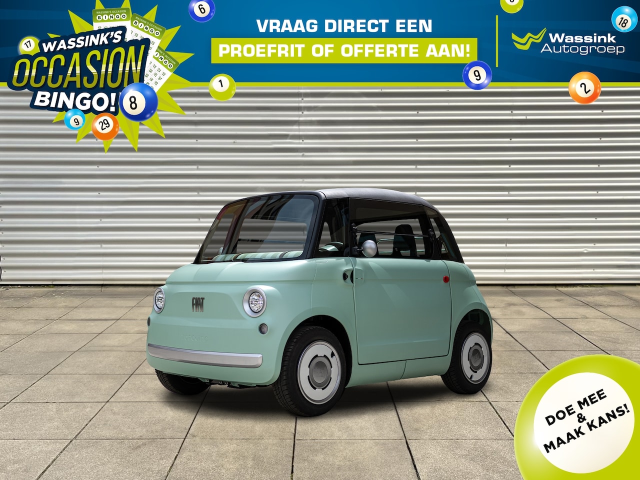 Fiat Topolino - 5,5 kWh 8pk | Brommerrijbewijs vanaf 16 jaar | Nu bestellen is dit jaar rijden! - AutoWereld.nl