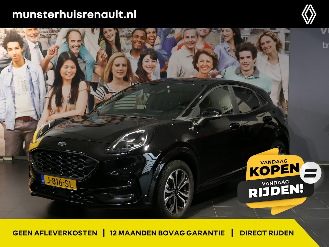 Ford Puma - 1.0 EcoBoost Hybrid ST-Line *Afneembare Trekhaak!* - Clima, sensor achter, allseasons, aut - AutoWereld.nl