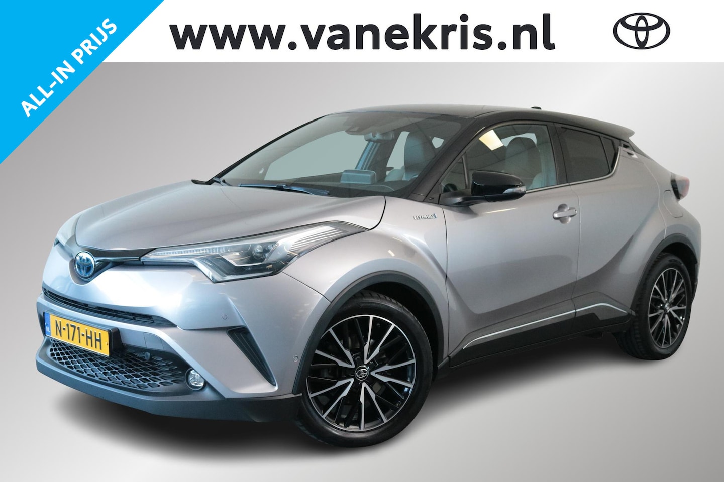 Toyota C-HR - 1.8 Hybrid Bi-Tone Limited, Leder, Navi, JBL Stoelverwarming, Navigatie, BSM, Keyless Entr - AutoWereld.nl