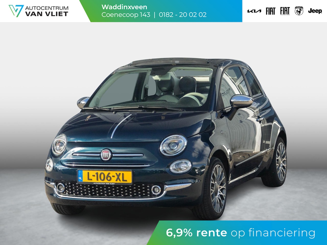 Fiat 500 C - Hybrid Dolcevita | Pack Style | Pack Comfort | Pack Tech+ | 16" | Ambiance Ivoor - AutoWereld.nl