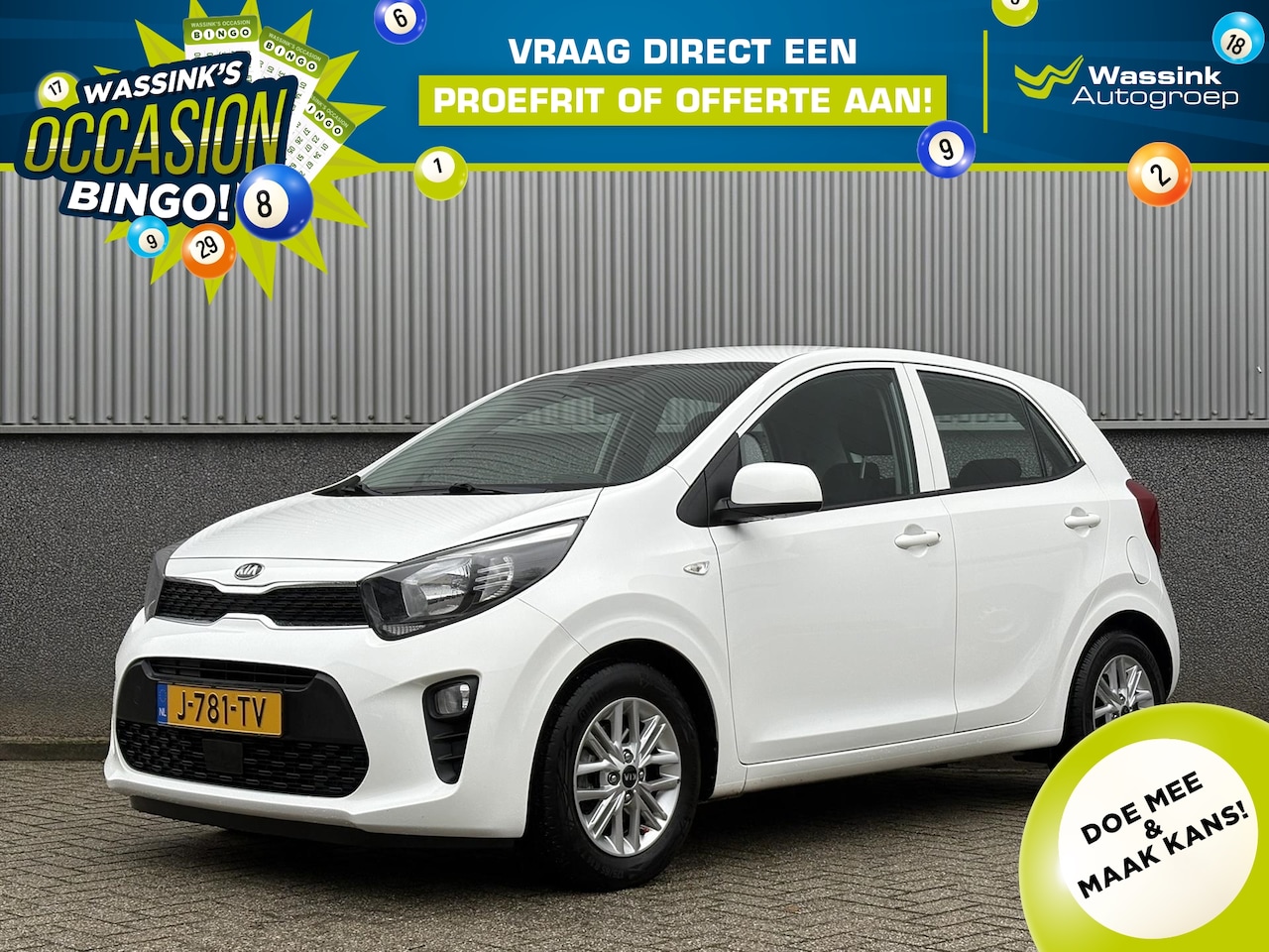 Kia Picanto - 1.0 CVVT 66 PK 5D DynamicLine | Cruise Control | Airco | Camera Achter | - AutoWereld.nl
