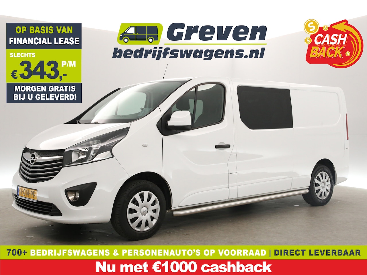 Opel Vivaro - 1.6 CDTI L2H1 | MARGE | DC | Airco | Cruise | Trekhaak | Navi | Parkeersens. - AutoWereld.nl