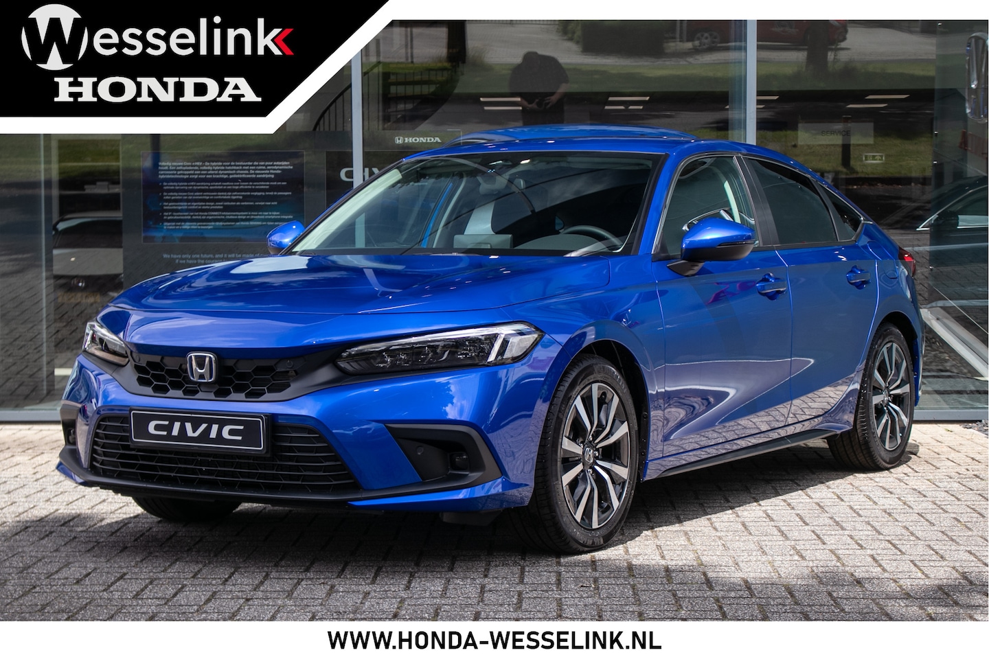 Honda Civic - 2.0 e:HEV Elegance - Cons. prs rijklr | Honda Sensing | navi! - AutoWereld.nl