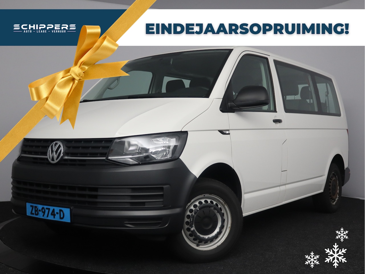 Volkswagen Transporter Kombi - 2.0 TDI L1H1 18.925 excl. btw | 9 persoons | Airco | Taxi - AutoWereld.nl