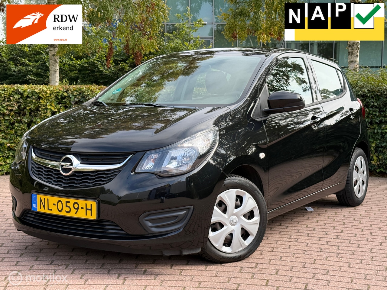 Opel Karl - 1.0 Ecoflex 5DR 2017 Zwart Airco Cruise NAP 1E EIG - AutoWereld.nl
