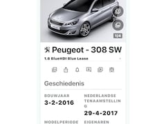 Peugeot 308 SW - 1.6 BlueHDI Blue Lease