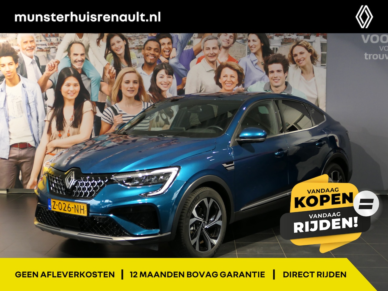 Renault Arkana - 1.6 E-Tech full hybrid 145 techno *1e Eigenaar!* - Dodehoek, camera, sensor v+a, apple car - AutoWereld.nl