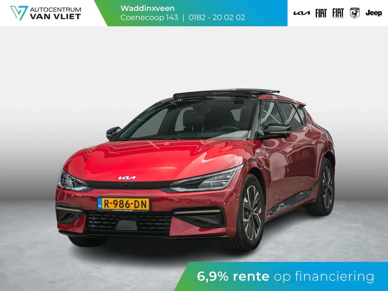 Kia EV6 - GT-Line 77.4 kWh | SOH 93,6% | Schuifkanteldak l Stoelverwarming en stoel ventilatie l Mer - AutoWereld.nl