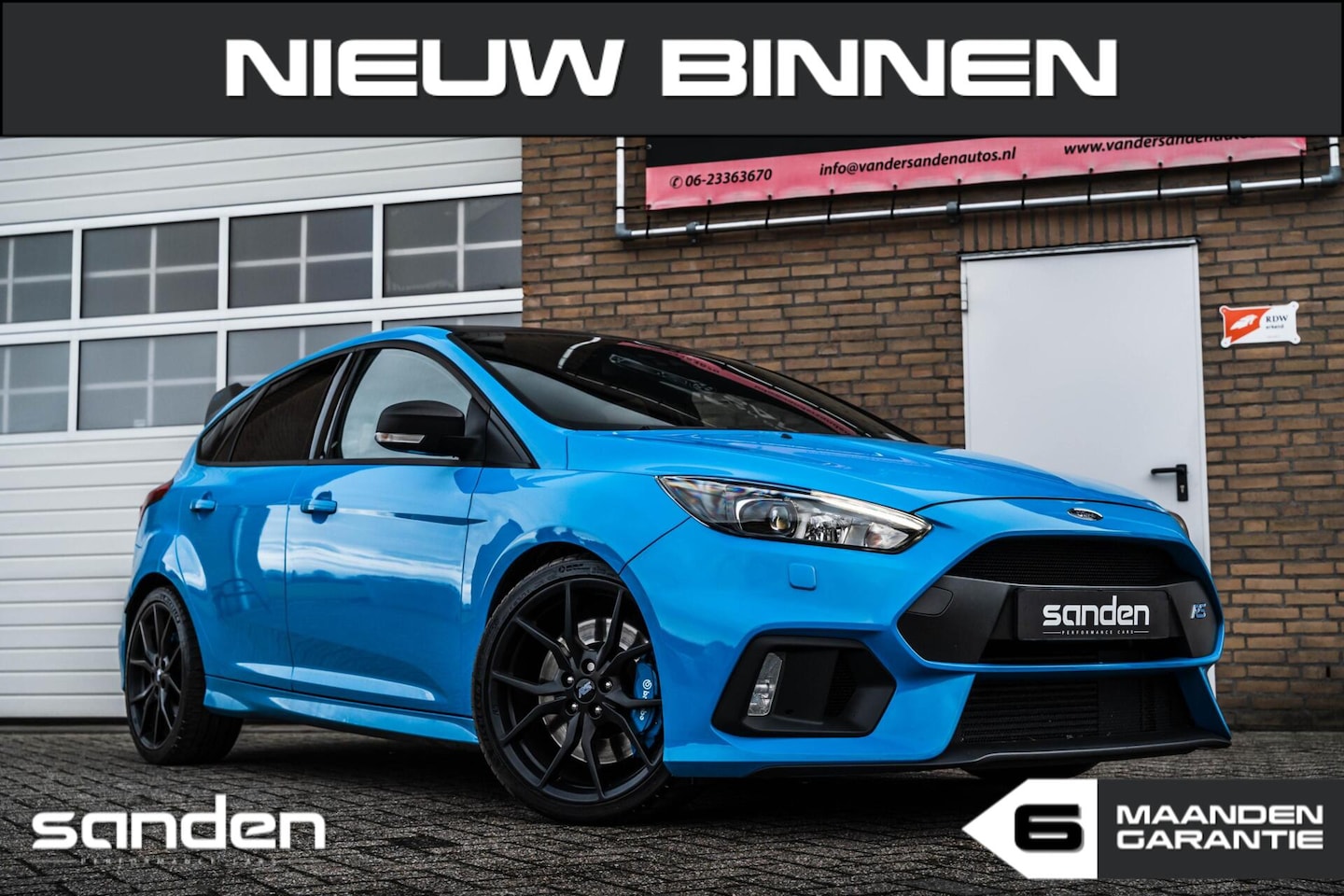Ford Focus - 2.3 RS LSD Blue & Black|Sony|Cam|CarPlay|Recaro - AutoWereld.nl