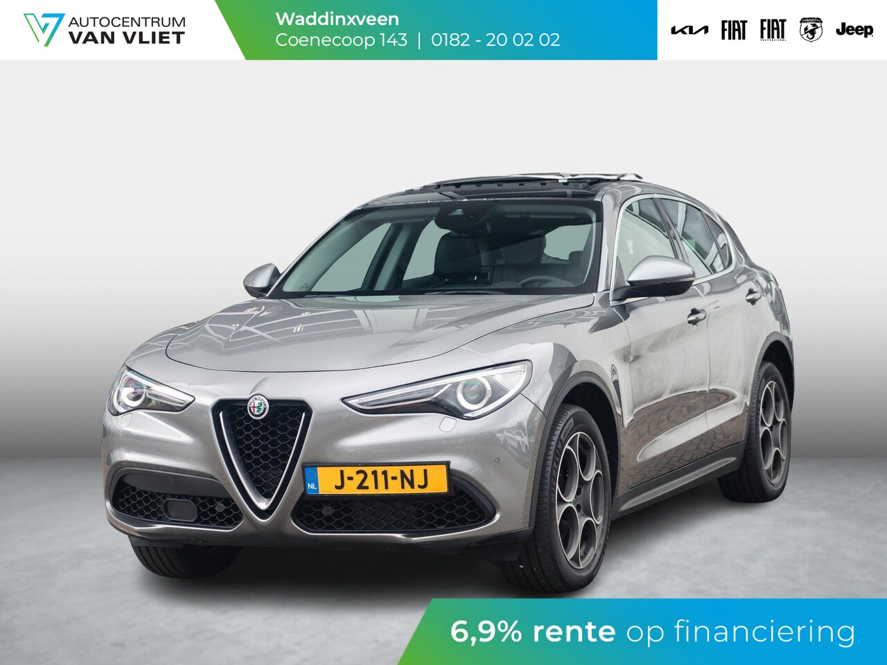 Alfa Romeo Stelvio - 2.0 Turbo Aut. AWD 200pk Super | Schuif/Kantel dak | Trekhaak | Leder | Navi | Elek. Stoel - AutoWereld.nl