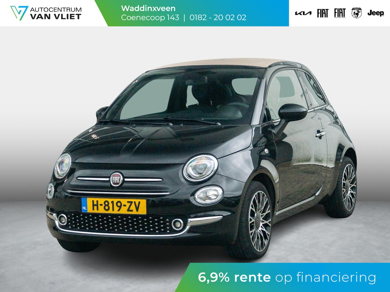 Fiat 500 C - Hybrid Star | Navi | Cruise | Airco | 16" | PDC | Apple Carplay | Kap Beige - AutoWereld.nl