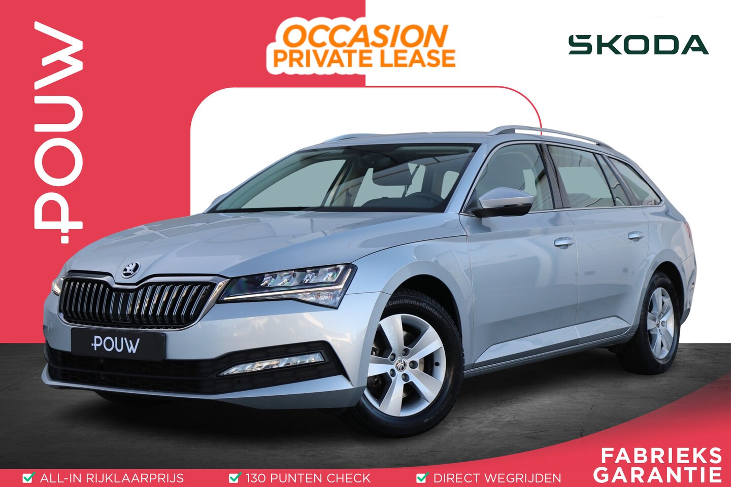 Skoda Superb Combi - 1.5 TSI 150pk DSG Business Edition | Trekhaak | Navigatie | Parkeersensoren Achter - AutoWereld.nl