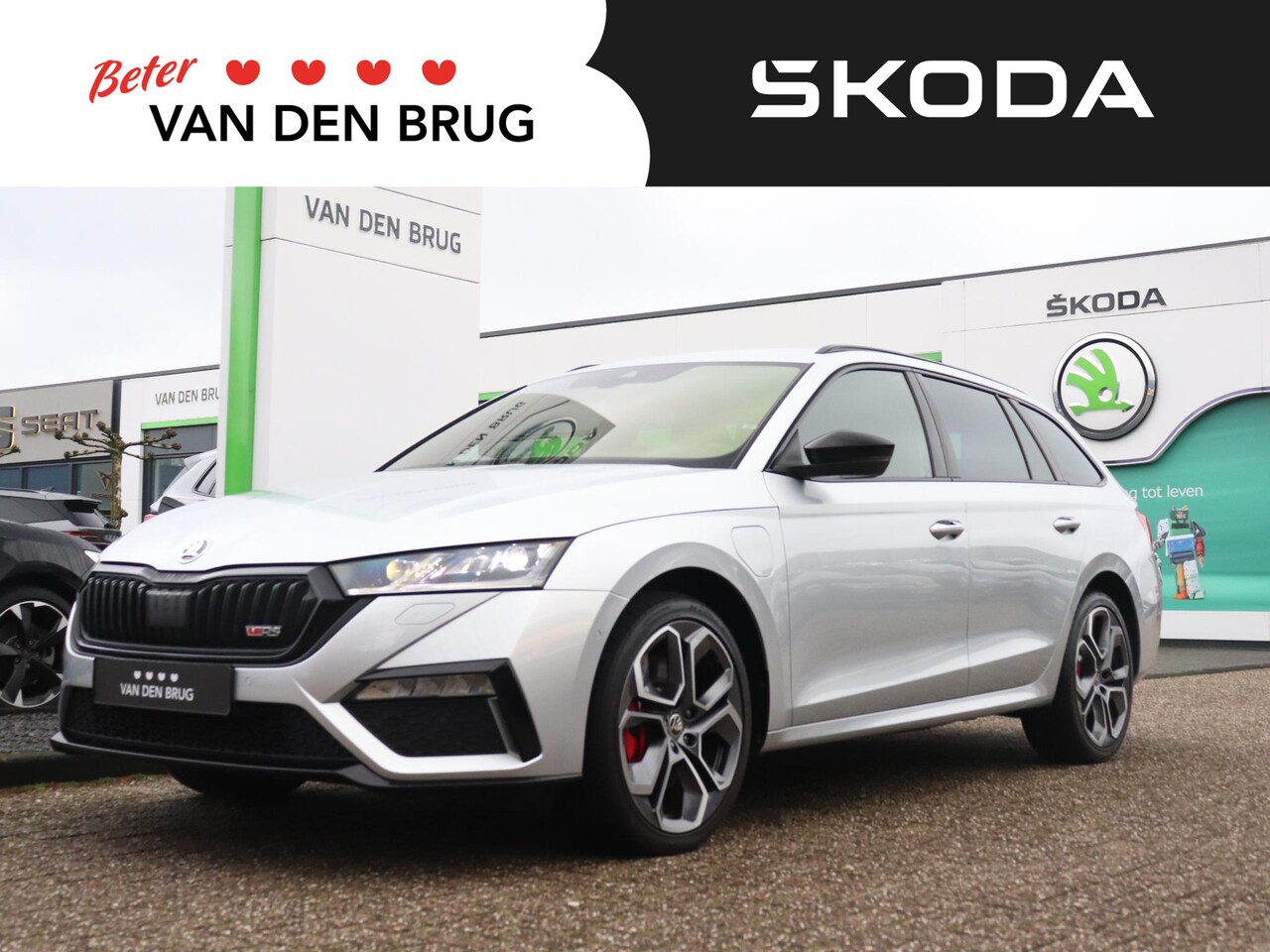 Skoda Octavia Combi - 1.4 TSI 245pk RS iV PHEV Business | Head-up display | Dodehoeksensoren | Achteruitrijcamer - AutoWereld.nl