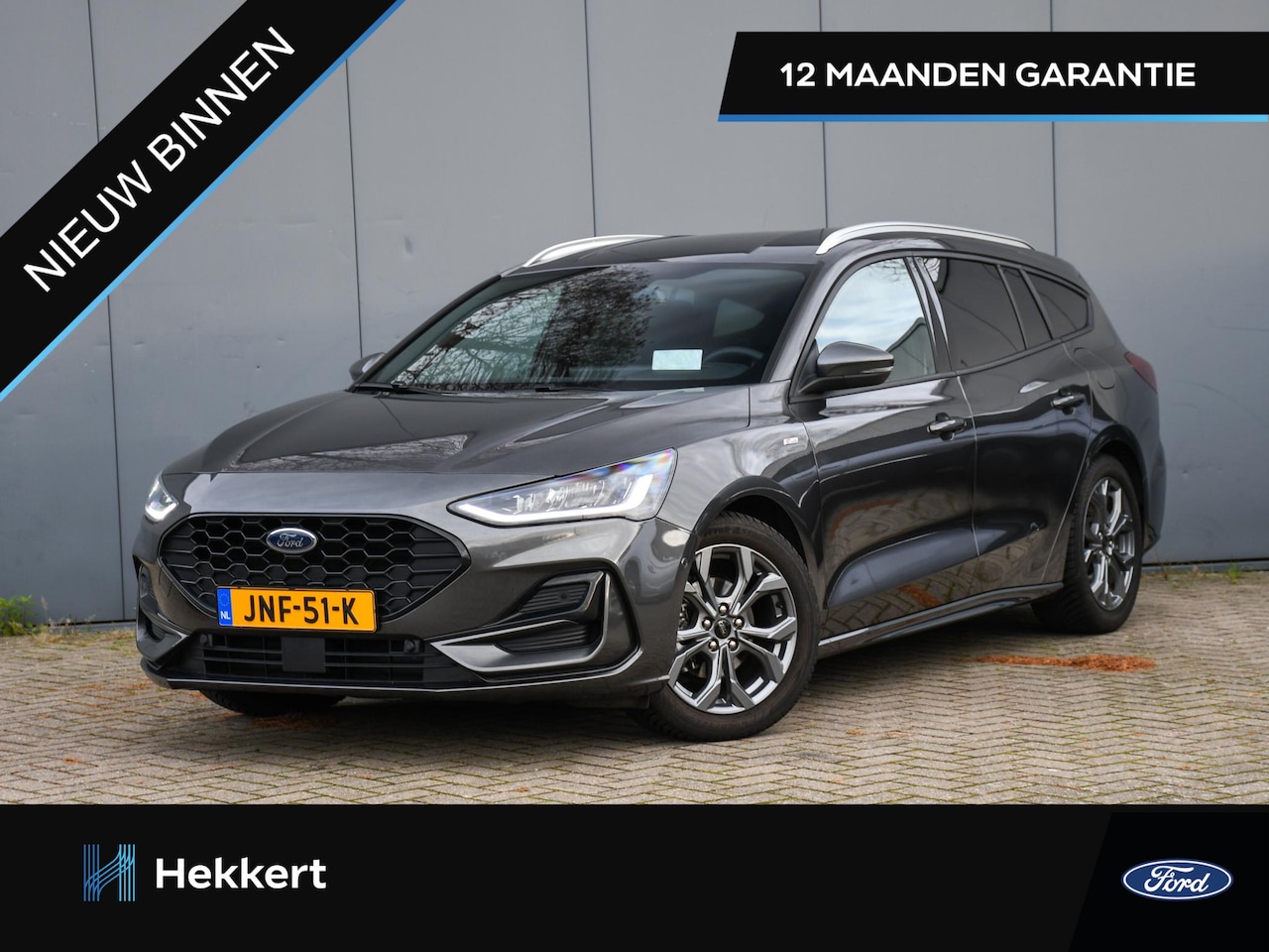 Ford Focus Wagon - ST Line X 1.0 EcoBoost Hybrid 155pk Automaat DODE HOEK | WINTER PACK | HUD | 17''LM | ADAP - AutoWereld.nl