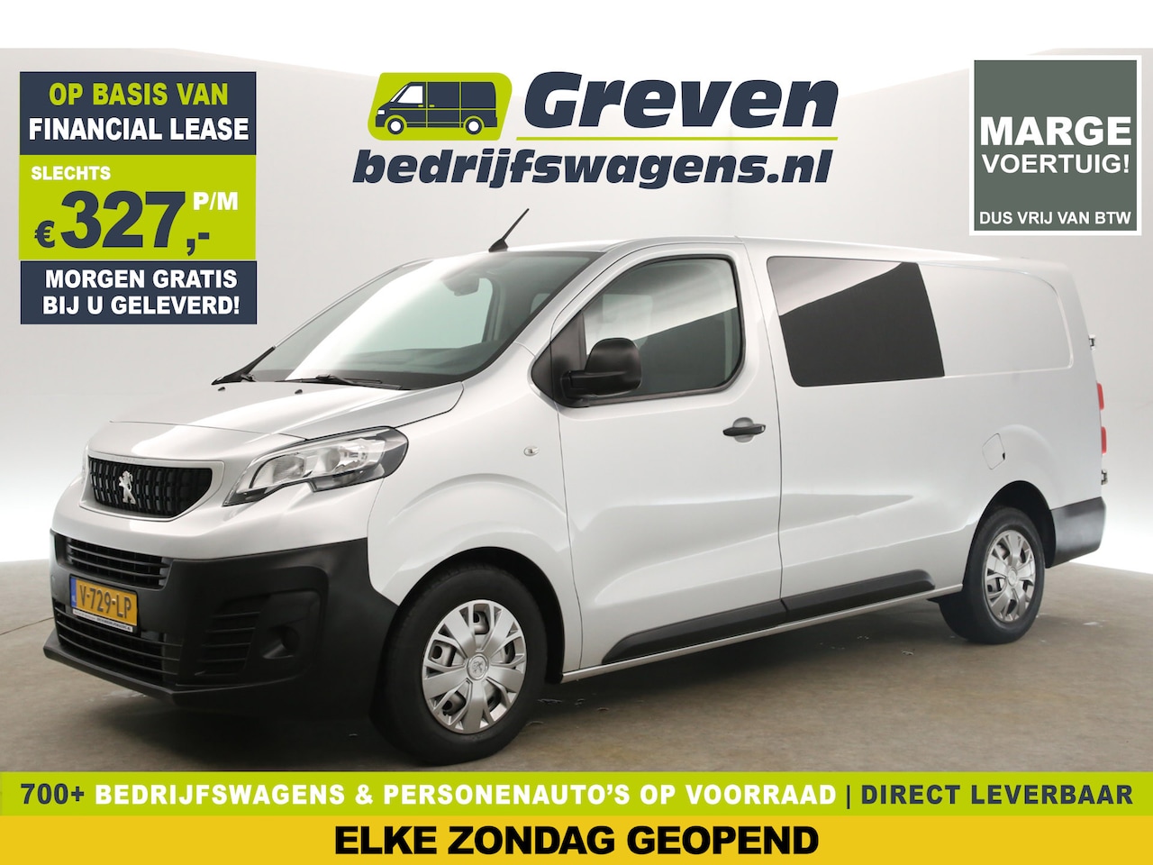 Peugeot Expert - 231L 2.0 BlueHDI L3H1 | MARGE | DC | Airco | Cruise | Trekh. | Parkeersens. - AutoWereld.nl
