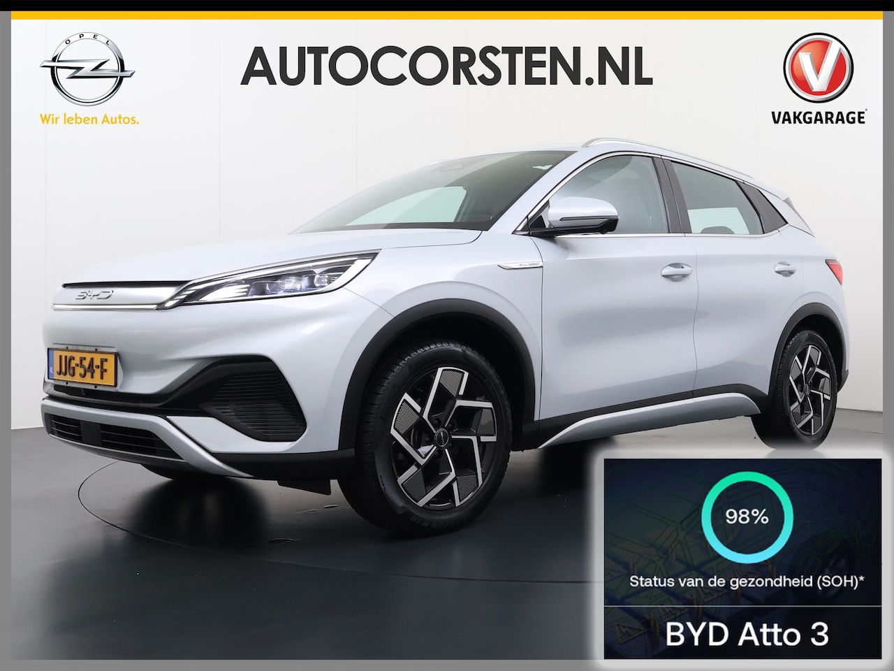 BYD Atto 3 - 62kWh Design SOH 98% Pano-dak Leer+Elektr.Verst. Warmtepomp Adaptieve Cruise 360°Camera Ap - AutoWereld.nl