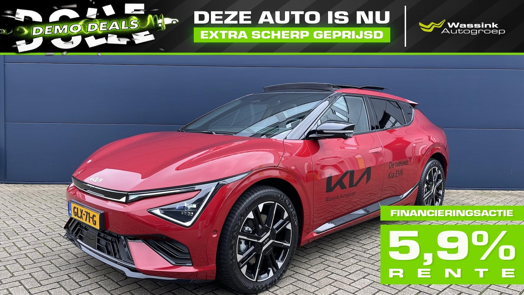 Kia EV6 - DEMO DEAL 84kWh 229pk RWD GT-Line | Nieuw model | Panorama dak | Navigatie | Head-up displ - AutoWereld.nl