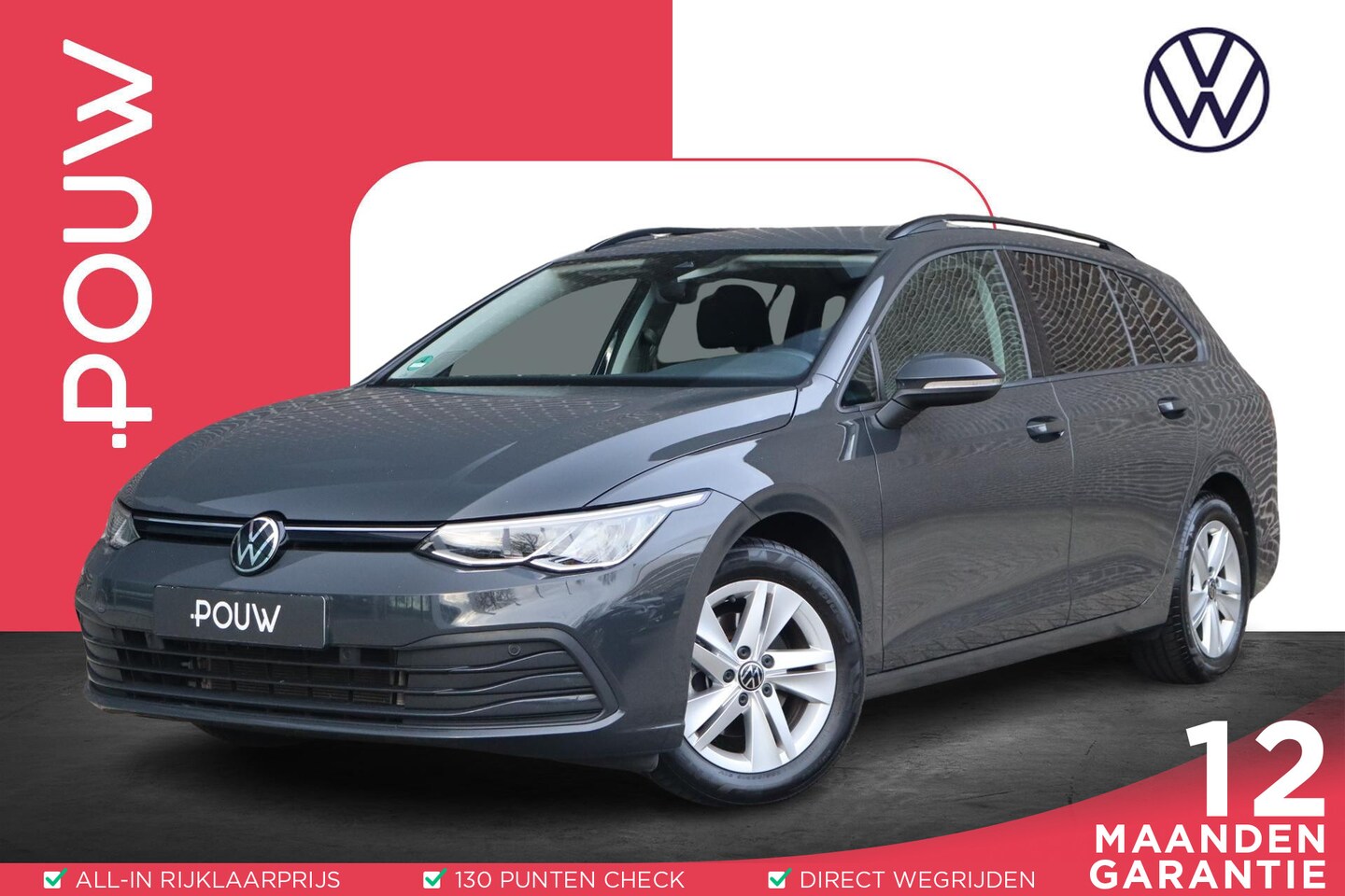 Volkswagen Golf Variant - 1.0 eTSI 110pk DSG Life | Navigatie | Trekhaak Wegklapbaar | Stoelverwarming - AutoWereld.nl