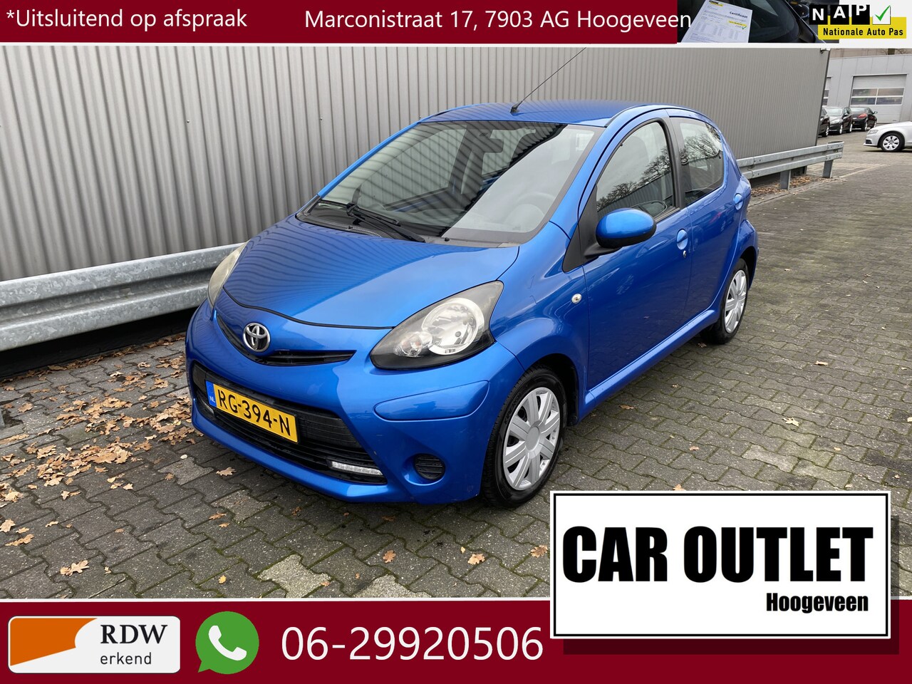 Toyota Aygo - 1.0 VVT-i Access 110Dkm, 5-Drs, A/C, Elec.ramen, Centr.vergr, nw. APK – Inruil Mogelijk – - AutoWereld.nl