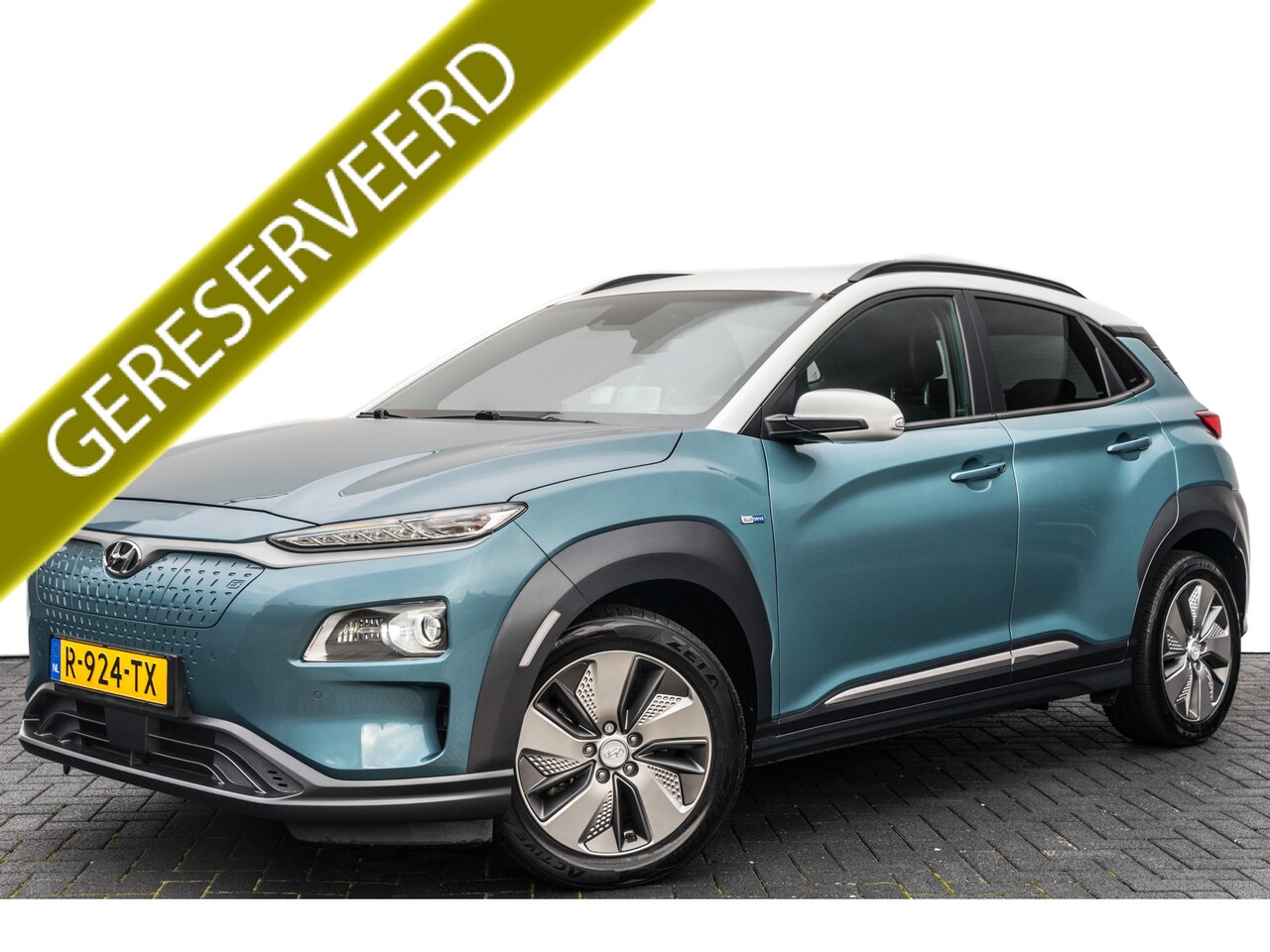 Hyundai Kona Electric - EV Premium 64 kWh | Leer | Clima | Navi | Camera | | Two-Tone lak | Navigatie  | PDC V/A | - AutoWereld.nl