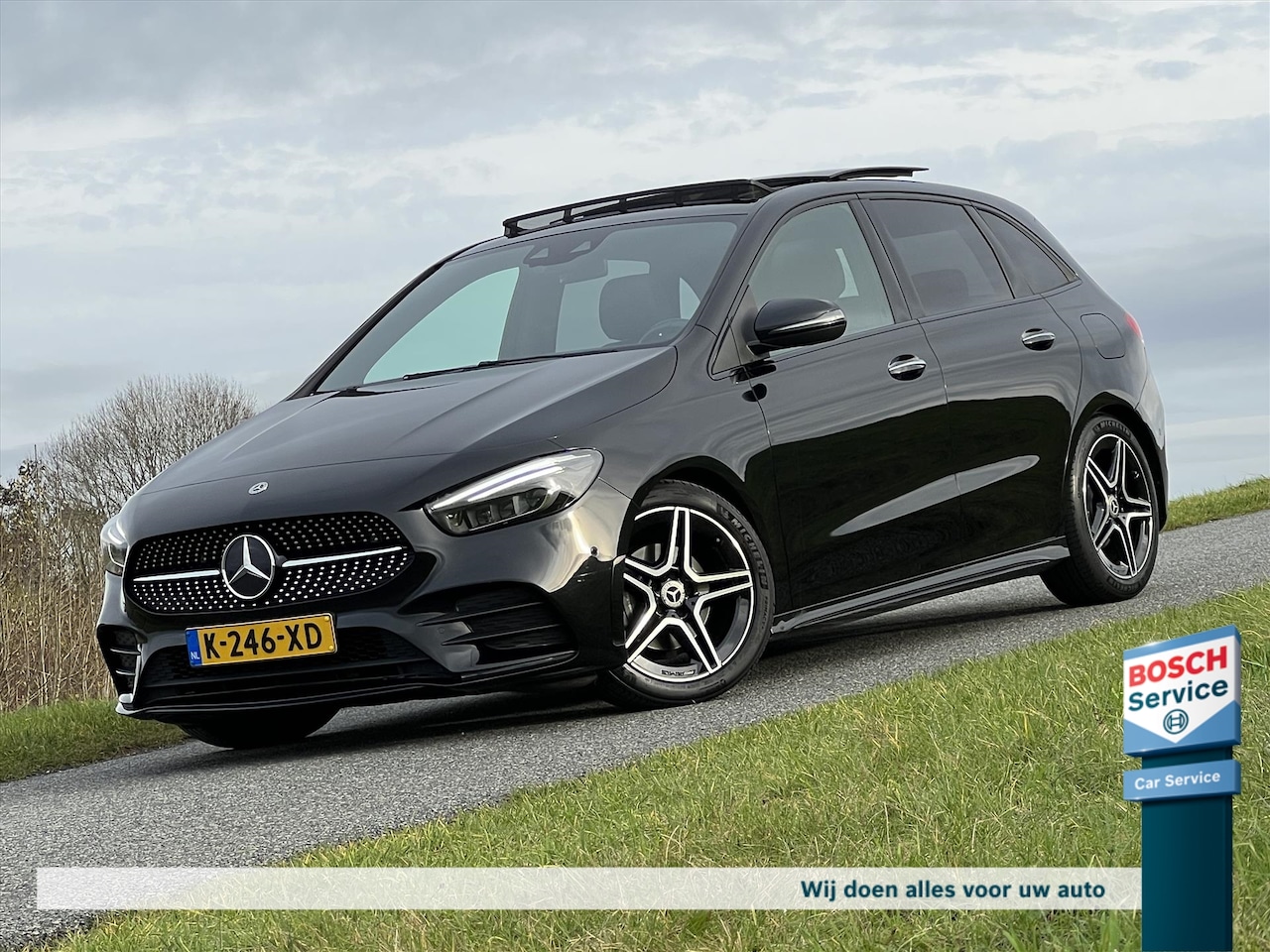 Mercedes-Benz B-klasse - B180 136PK AMG Premium Plus / Full Option / Pano / Org NL / Burmester / Night pakket / Sfe - AutoWereld.nl