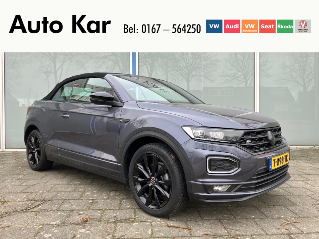 Volkswagen T-Roc Cabrio - 1.5 TSI R-Line DSG automaat Lederen interieur Navigatie - AutoWereld.nl
