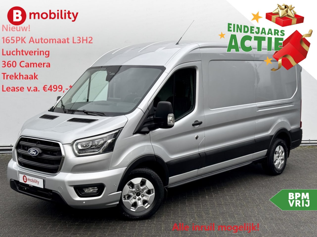 Ford Transit - 350 2.0 TDCI 165PK L3H2 Limited Nieuw Type Automaat Luchtvering | UNIEK* | Trekhaak 2.800k - AutoWereld.nl
