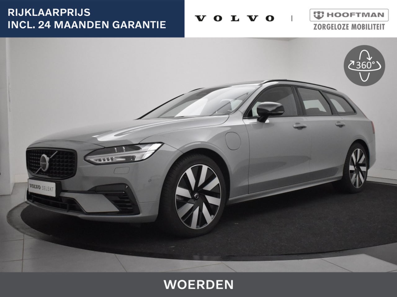 Volvo V90 - T6 PLUG-IN HYBRID ULTRA DARK 360GR CAM TREKHAAK LEDER SCHUIFDAK - AutoWereld.nl