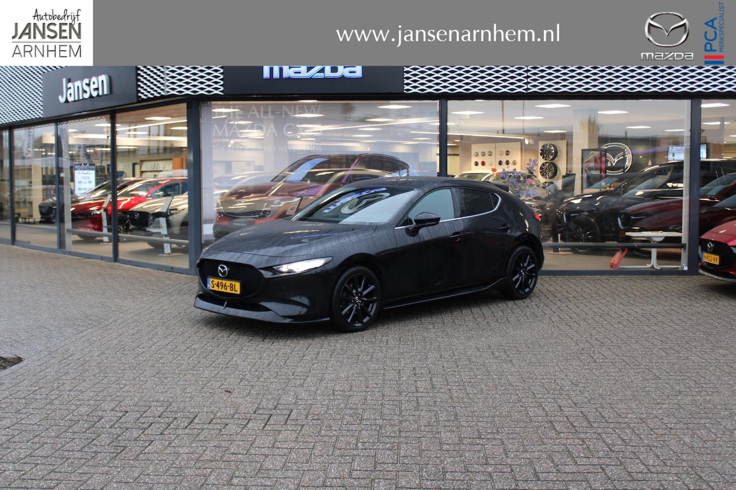 Mazda 3 - 2.0 e-SkyActiv-X M Hybrid 186 Luxury , Trekhaak, Aero Pakket, All Season, Leder, Bose, Sto - AutoWereld.nl