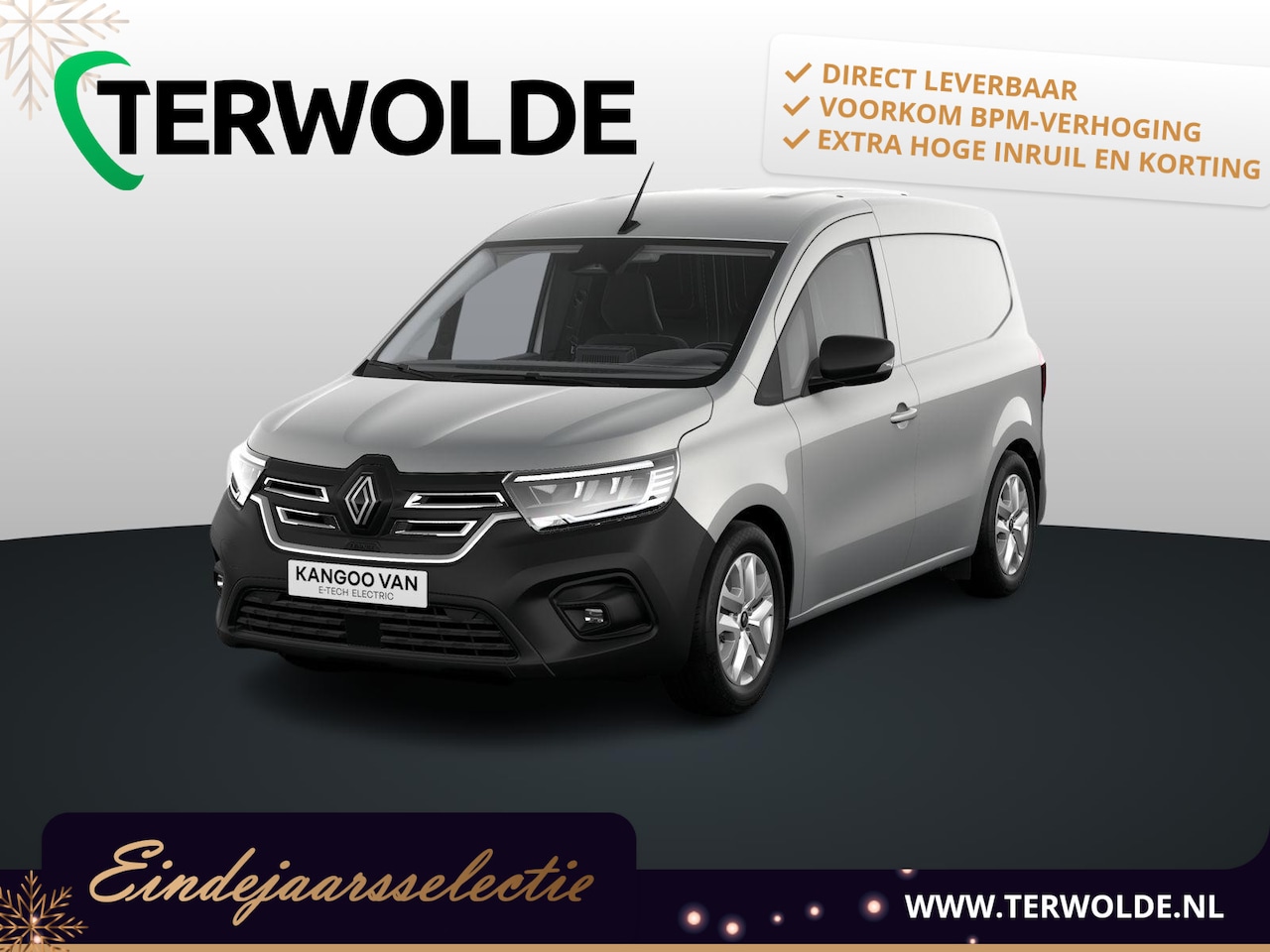 Renault Kangoo E-Tech - GB L2 E-Tech electric 120 pk advance | volumetrisch anti-diefstal alarm | reservewiel | Tr - AutoWereld.nl