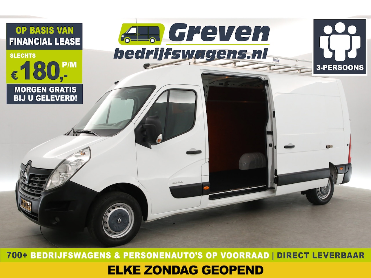 Renault Master - T35 2.3 dCi L3H2 | Airco | Cruise | Navi | 3-Zits | Imperiaal | 2xSchuifdeur - AutoWereld.nl