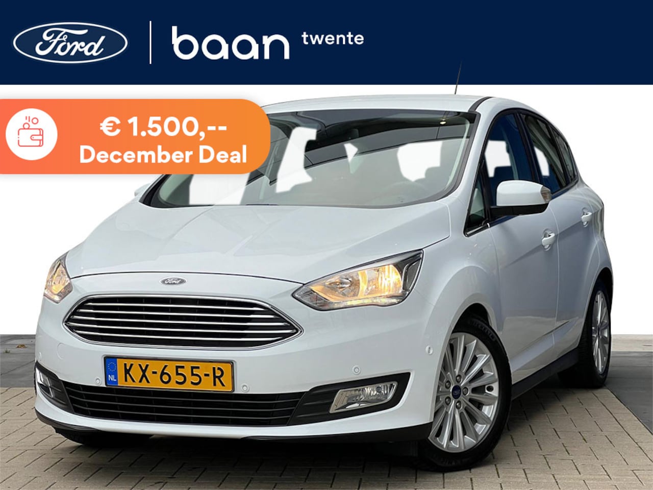 Ford C-Max - 1.0 Titanium | Navigatie | Apple Carplay | Keyless | Verw. voorruit | PDC rondom | Cruise - AutoWereld.nl