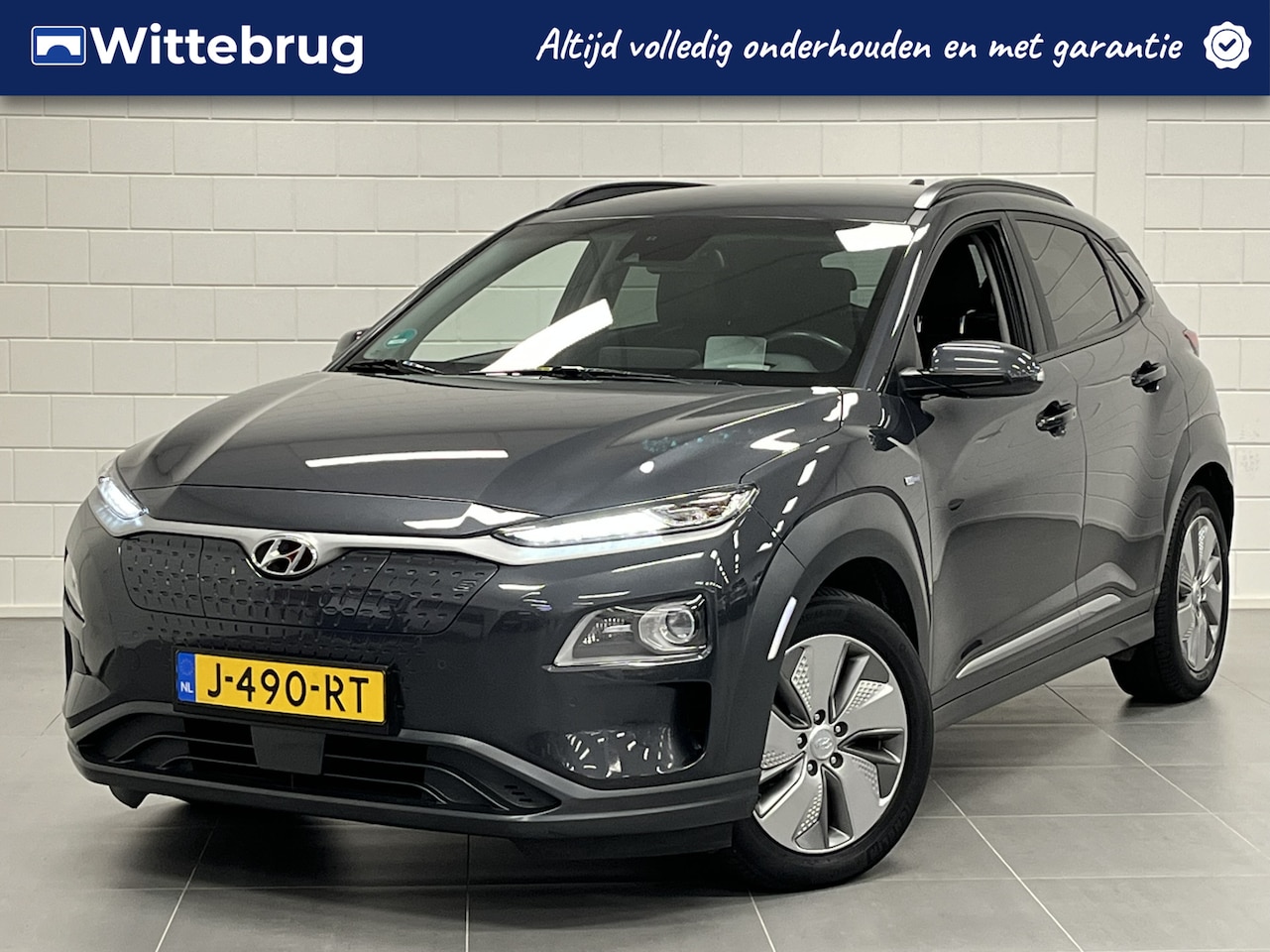 Hyundai Kona Electric - EV Premium 64 kWh  LEDER | FULL LED | NAVIGATIE | LONG RANGE - AutoWereld.nl
