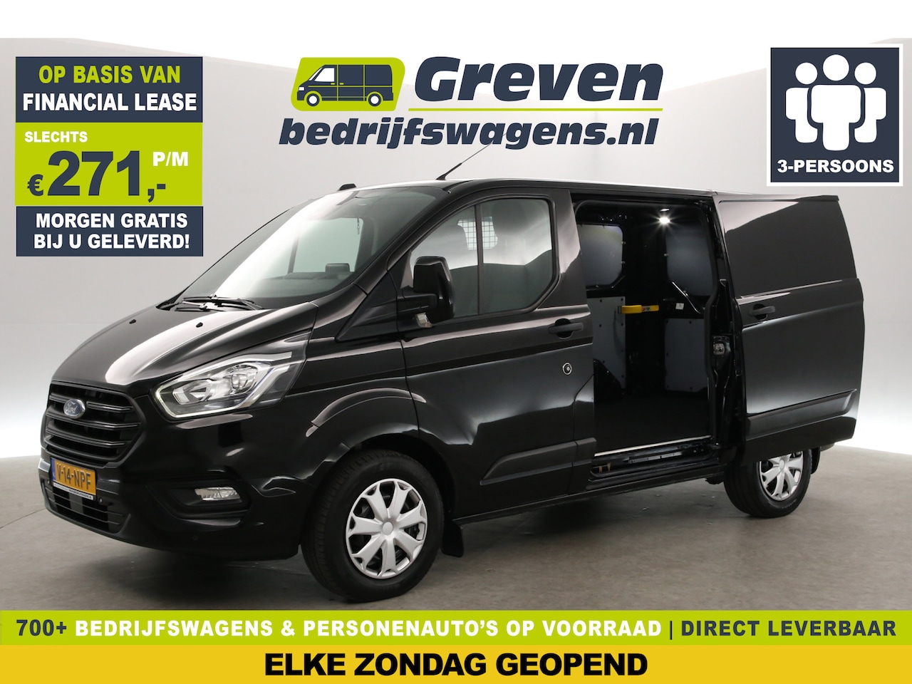 Ford Transit Custom - 280 2.0 TDCI L1H1 | Airco | Cruise | 3-Zits | Trekh. | Carplay | Stoelverw. - AutoWereld.nl