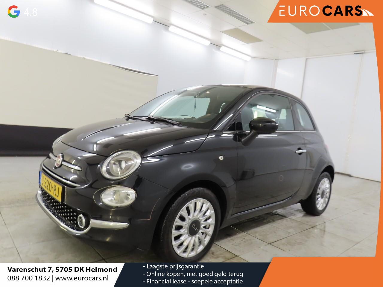 Fiat 500 - 1.0 Hybrid Star Panoramadak Airco Navi Carplay Design Leder Cruise Control LM Velgen Virtu - AutoWereld.nl
