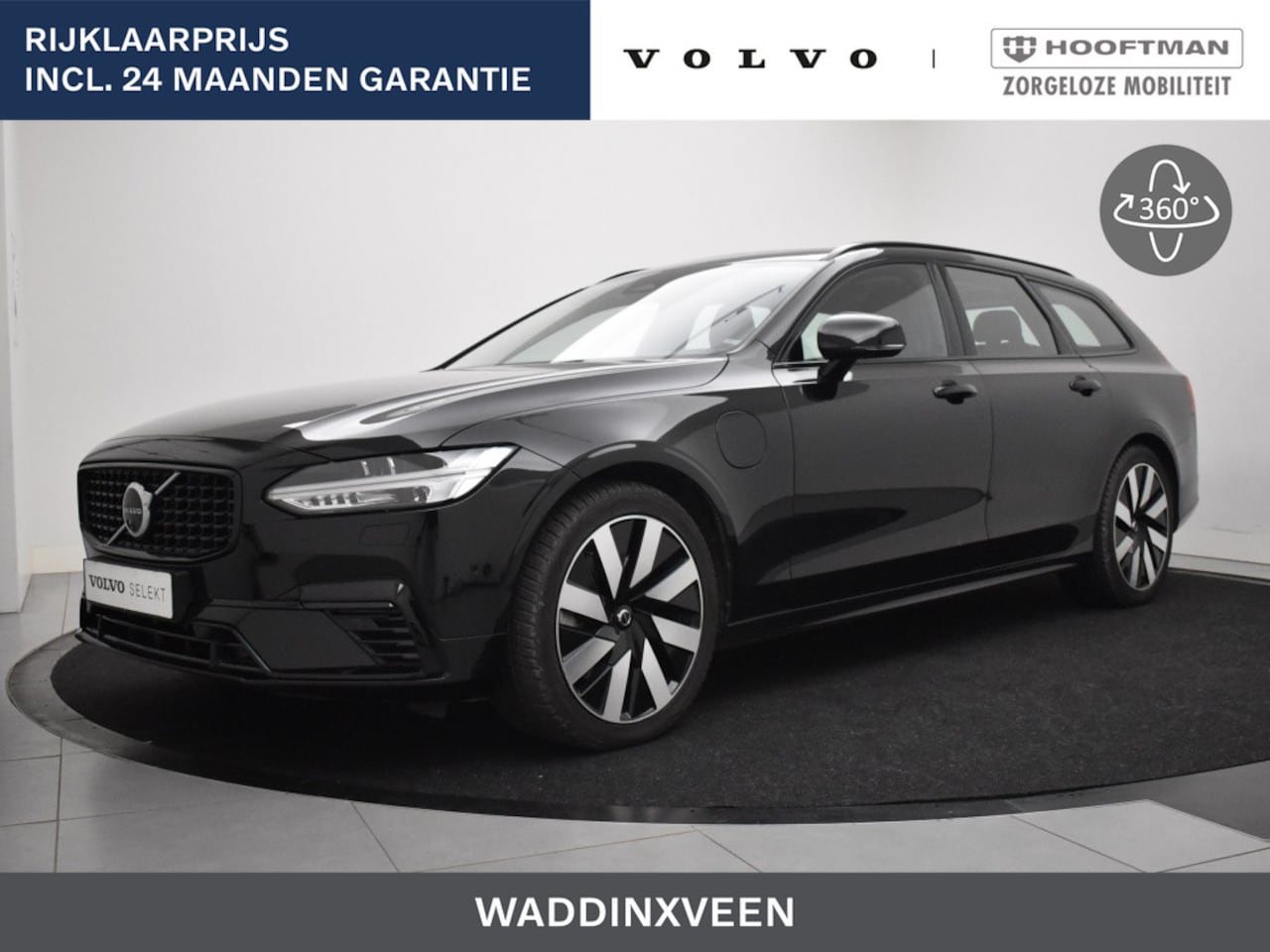 Volvo V90 - T6 PLUG-IN HYBRID ULTRA DARK FULL-LED SCHUIFDAK 360GR CAM TREKHA - AutoWereld.nl