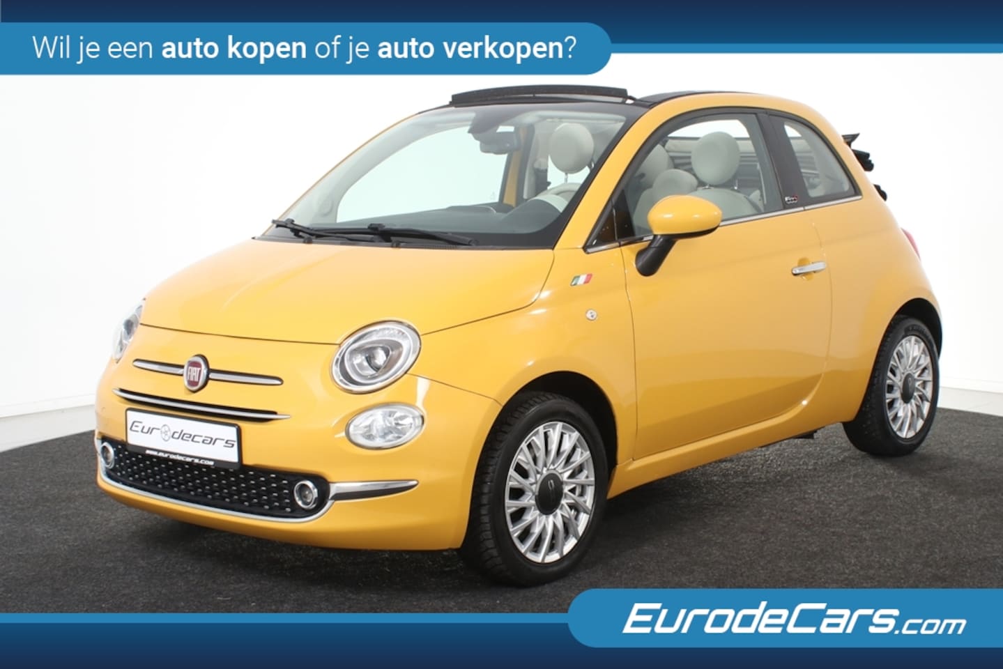 Fiat 500 C - 1.2 Lounge *Leer*Cabrio*Parkassist* - AutoWereld.nl