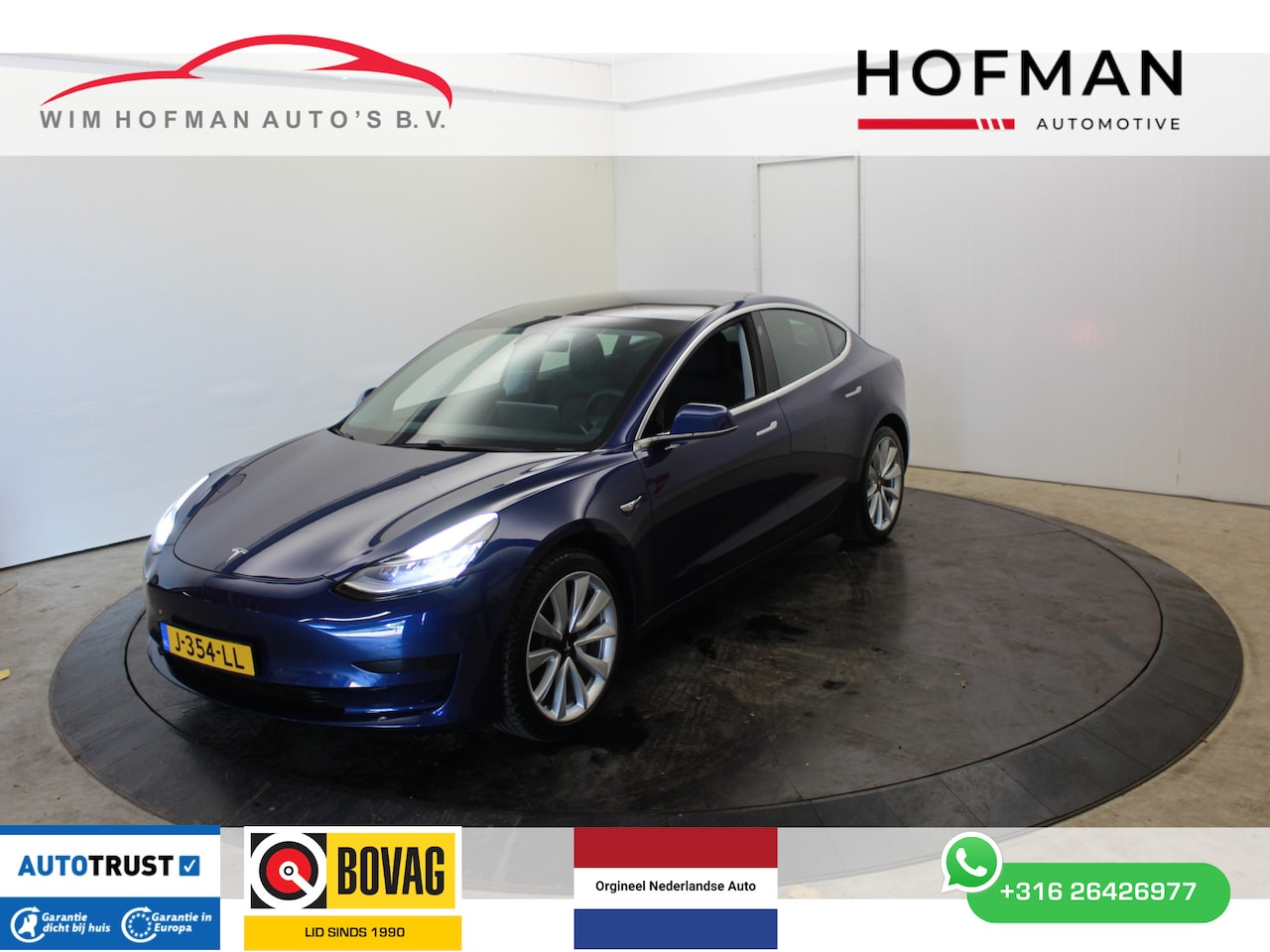 Tesla Model 3 - Standard RWD Plus 60 kWh 89% SOH Pano Cam Leder El-Stoelen LMV - AutoWereld.nl