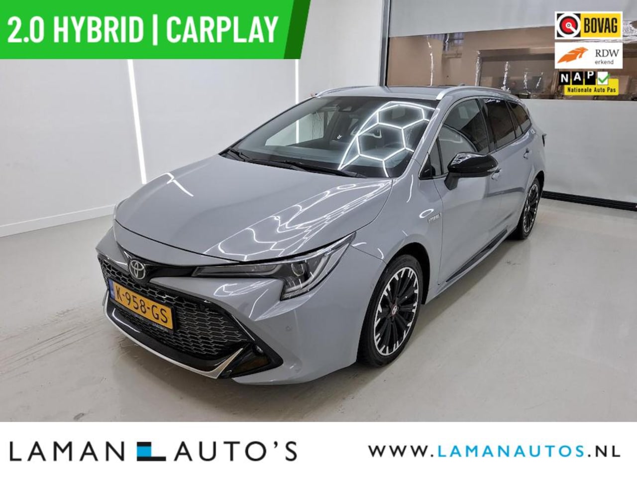 Toyota Corolla Touring Sports - 2.0 Hybrid 184pk GR-Sport | CarPlay Halfleder ECC ACC LED 17" LMV Camera Metallic | Hybrid - AutoWereld.nl