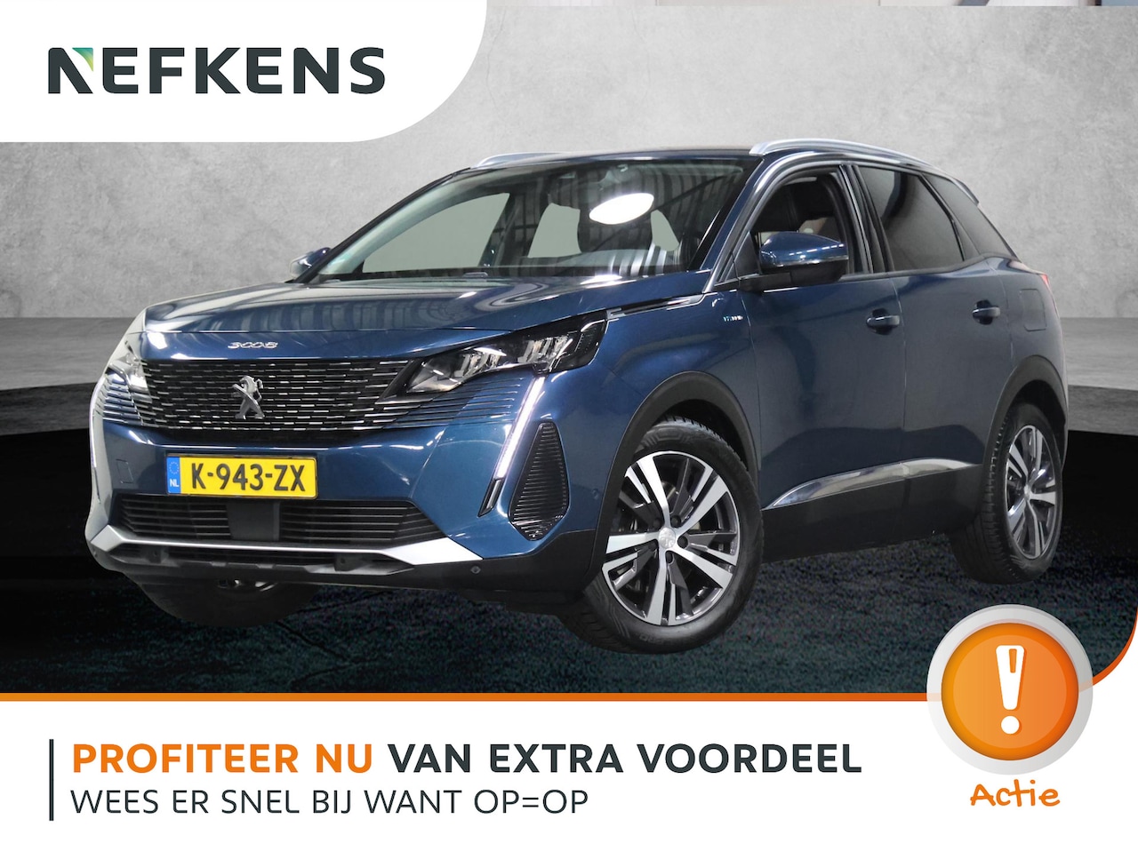 Peugeot 3008 - 1.6 HYbrid 225PK Blue Lease Allure | Navigatie | Dodehoekdetectie | Camera | 18''LMV | Ada - AutoWereld.nl