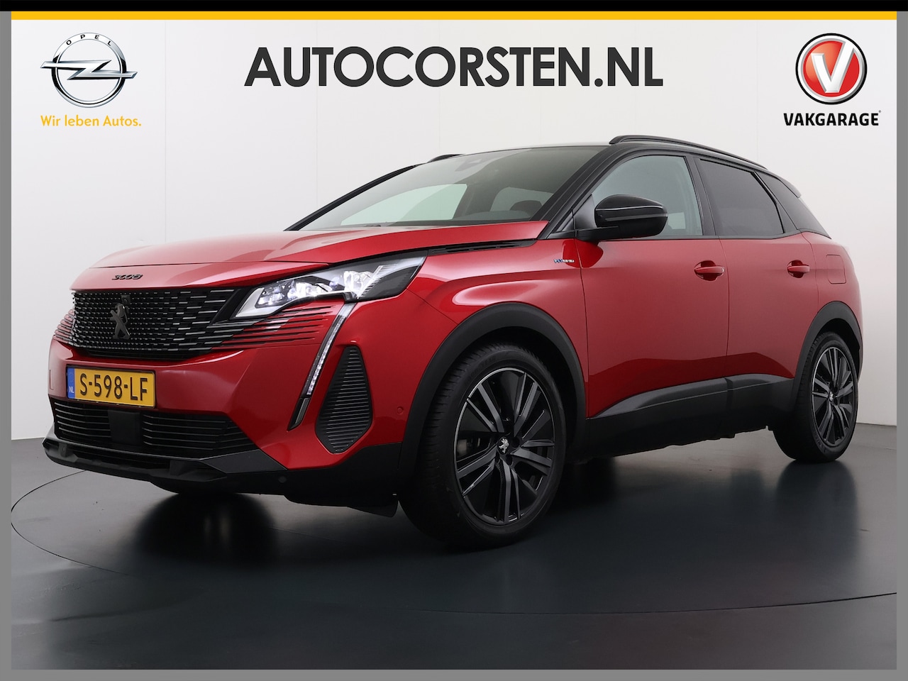 Peugeot 3008 - 1.6T 225pk AUT-8 GT Pack HYbrid Leer/Alcantara+Elektr.+Verwarmd Trekhaak Navi360°Camera Ap - AutoWereld.nl