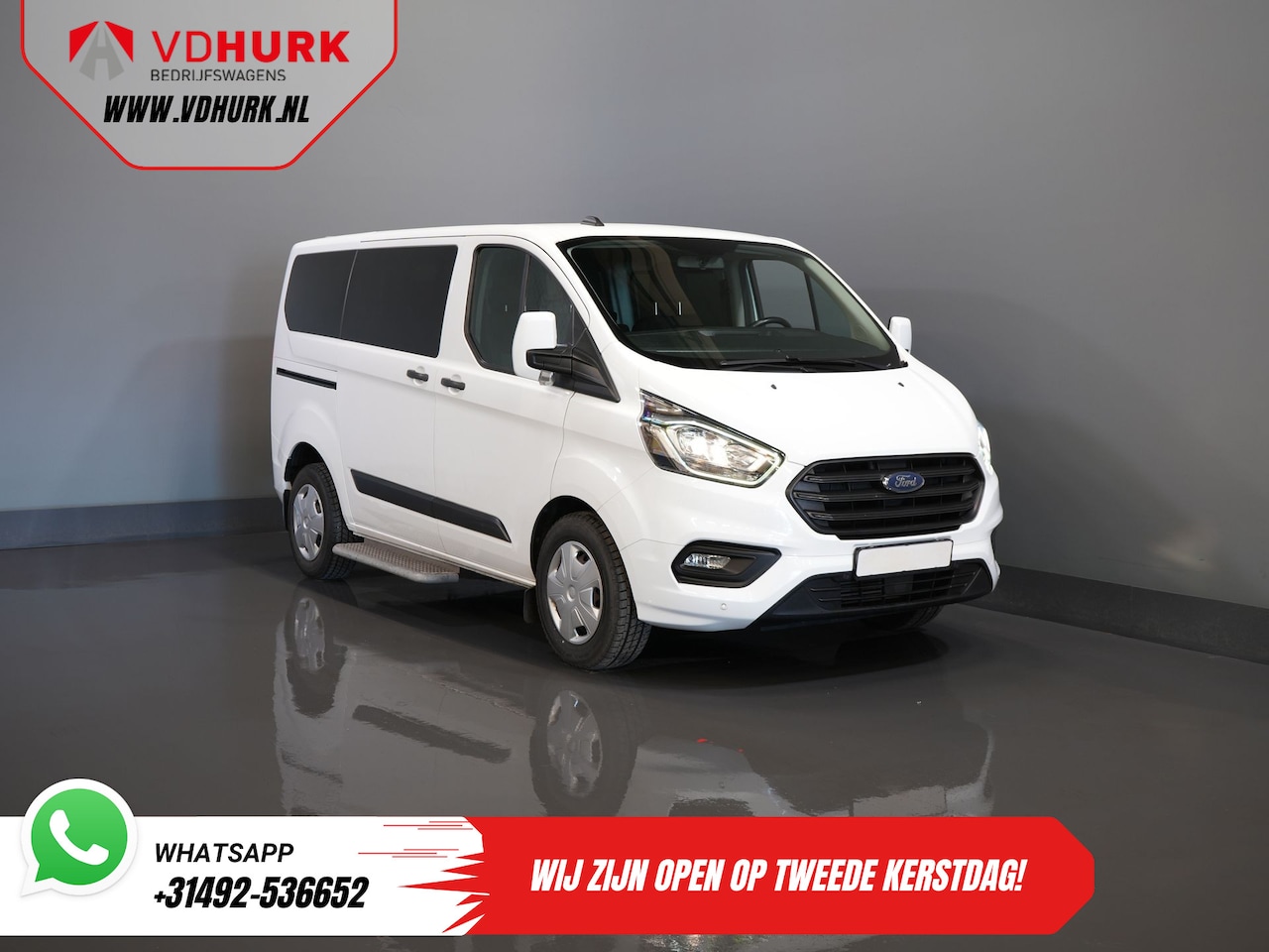 Ford Transit Custom Tourneo - 2.0 TDCI €28.613,- incl. BTW/BPM Trend Combi/ Kombi/ 9 Persoons/ 9 P/ Cruise/ PDC/ Airco - AutoWereld.nl