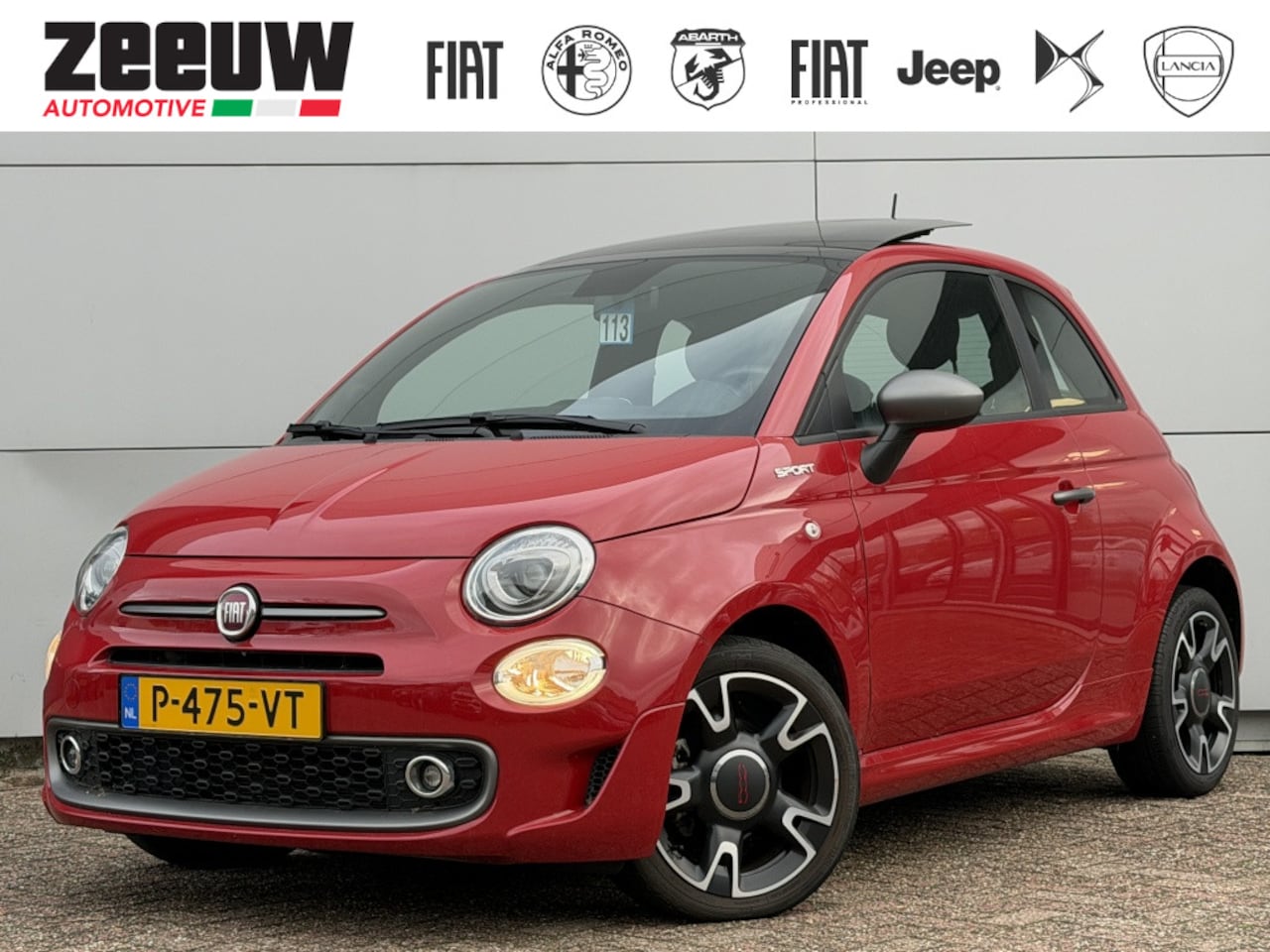 Fiat 500 - 1.0 Hybrid 70 PK Sport | Schuifdak | Carplay | Clima | 16" - AutoWereld.nl